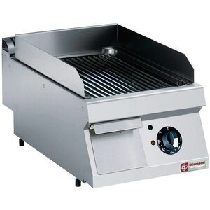 Diamond Plaque de cuisson | électrique | INOX | rainurée | TOP | 400V/4,5kW | 400x700x250/320(h)mm