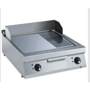 Diamond Plaque de cuisson | électrique | INOX | 2/3 Lisse et 1/3 rainurée | chrome dur | TOP | 400V/15kW | 800x900x250/320(h)mm