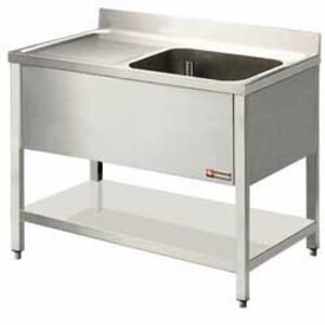 Diamond Plonge INOX | 1 cuve | 1400x700x900(h) | égouttoir gauche