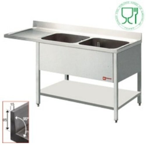 Diamond Plonge | 2 cuves 500x500x325(h)mm | 1800x700x880-900(h) | égouttoir gauche Diamond Plonge | 2 cuves 500x500x325(h)mm | 1800x700x880-900(h) | égouttoir gauche