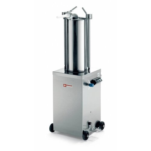 Diamond Poussoir hydraulique vertical en inox | 15 litres | sur roues | 0,7 PK | 490x700x(h)1200mm