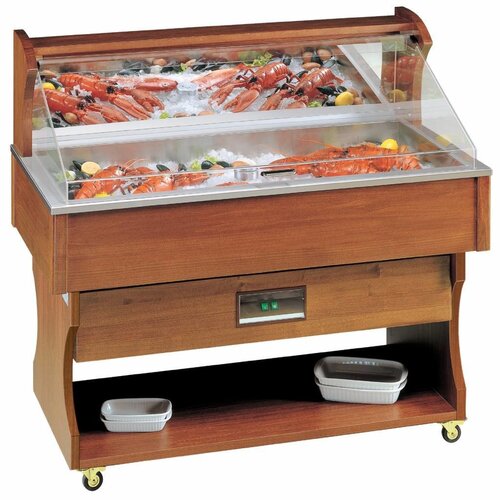 Diamond Présentoir à poisson autonome | Bois massif | 230V / 910W | 2057x745x1285 / 1605 (h) mm