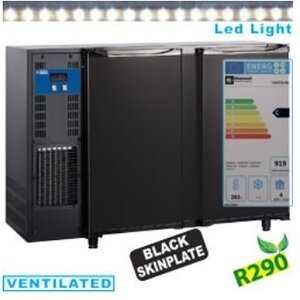 Diamond Refroidisseur de Bouteilles | éclairage LED | 2 portes | 375 litres | 1455x565x890/905 mm