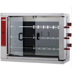 Diamond Rôtissoire électrique | vitrocéramique | 3 broches | 18 poulets | 14,4kW | 1098x480xh820mm