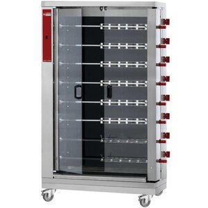 Diamond Rôtissoire électrique | vitrocéramique | 8 broches | 48 poulets | 1098x480xh1920mm | 38,4kW