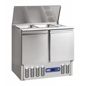 Diamond Saladette Réfrigérée | 240 Litres |2 x GN 1/1 + 3x GN 1/6 - 150 mm | 2 portes GN 1/1 | 90x70x(h)85/118