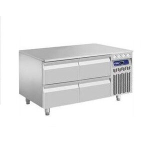 Diamond Soubassement Réfrigéré | INOX | 4 x 1/2 tiroirs GN 1/1-h 100 mm | 120x70x(h)63/65cm | DELUXE