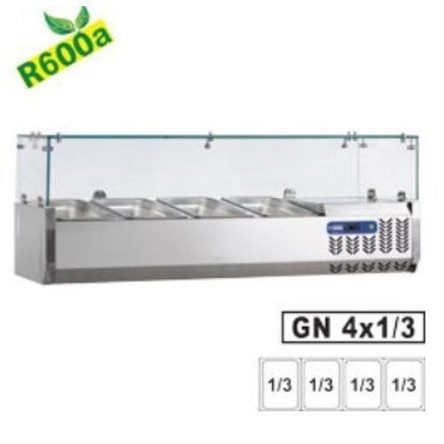 Diamond Structure réfrigérée | avec vitre | 4x 1/3 GN| 120x39,5x(H)22,5 cm Diamond Structure réfrigérée | avec vitre | 4x 1/3 GN| 120x39,5x(H)22,5 cm