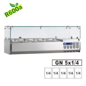 Diamond Structure réfrigérée | avec vitre | 5x 1/4 GN - 150 mm| 120x34xh22,5/43,5 cm Diamond Structure réfrigérée | avec vitre | 5x 1/4 GN - 150 mm| 120x34xh22,5/43,5 cm