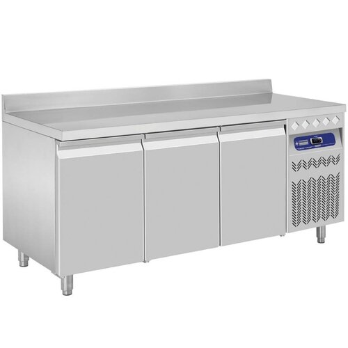 Diamond Comptoir Réfrigéré Ventilé | INOX | 3 Portes GN 1/1 | 405 Litres | 1775x700x880/900(h)mm