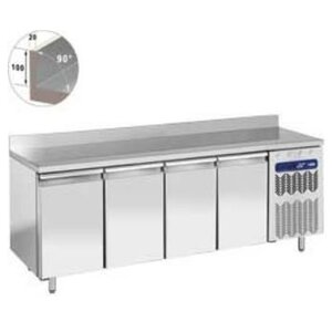 Diamond Comptoir Réfrigéré | INOX | Mural | Ventilé | 4 Portes EN 600x400 | 760 Litres | 558x800x(h)880/900mm