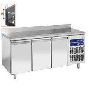 Diamond Comptoir Réfrigéré et Congélation | INOX | 2 Températures | Ventilé | 3 Portes GN 1/1 | 405 Litres | Couvercle Anti-Eclaboussure | 1809x700x(h)880/900mm