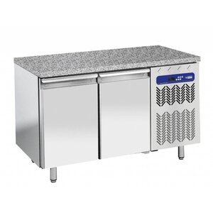 Diamond Comptoir Réfrigéré Ventilée | 2 Portes EN 600x400 | Top en Granit | 1514x800x(h)900mm