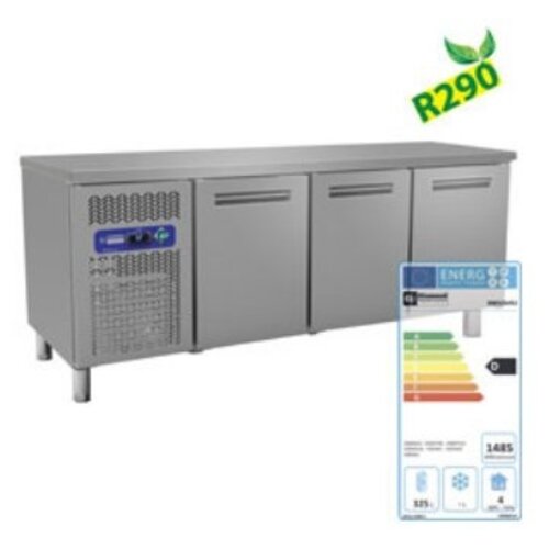 Diamond Comptoir Réfrigérée Ventilée | INOX | 3 portes | 395 litres | 2000x600x880/900(h)mm