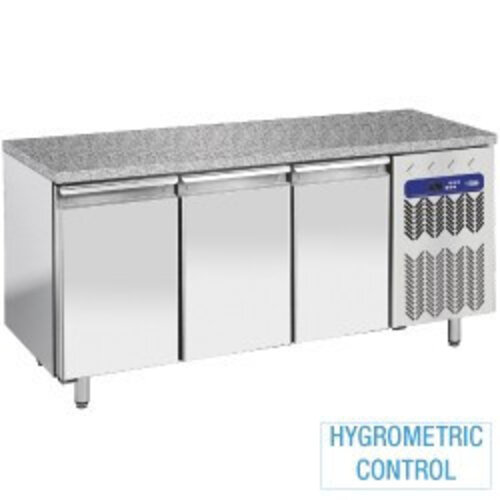 Diamond Comptoir Réfrigérée Ventilée | 3 portes EN 600x400 | Top en granit  | 2036x800x(h)900mm