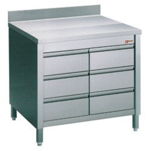 Diamond Comptoir Armoire avec 6 tiroirs 1/1 GN | 800x700x(h)900mm