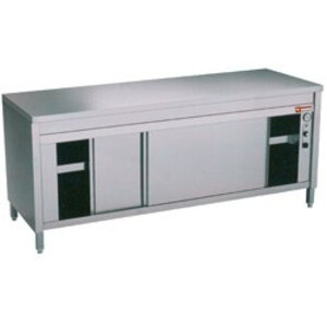 Diamond Comptoir Armoire | INOX | 2 portes coulissantes | Chauffante | 1000x600x(h)900mm