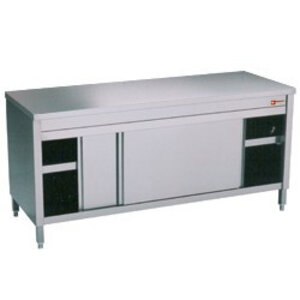 Diamond Comptoir Armoire neutre | INOX | 2 portes coulissantes | 1000x600x(h)900mm
