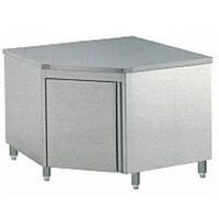 Comptoir Armoire neutre à angle 90° | avec porte battante 1000x1000x900 (h)