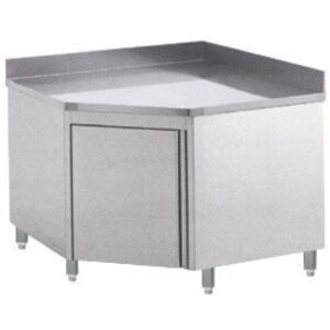 Diamond Comptoir Armoire neutre à angle 90° | avec porte battante 1000x1000x900 (h) | couvercle anti-éclaboussures