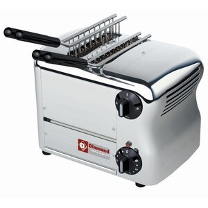 Diamond Toaster (croque-monsieur) électrique 2 pinces | "Silver" | Minuterie avec alarme sonore | 31,7x22x(H)21cm | 1000W