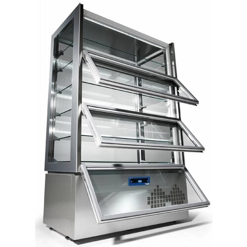 Diamond Vitrine "FULL vitrée" |6 niveaux | 3 portes | Ventilée | 810 litres | 120x107x188cm Diamond Vitrine "FULL vitrée" |6 niveaux | 3 portes | Ventilée | 810 litres | 120x107x188cm