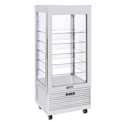 Diamond Vitrine Congelée Blanche | 5 Etagères en Verre | 480L | 800x630x(h)1850mm