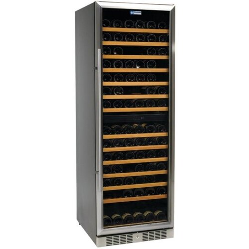 Diamond Vitrine cave à vin | Ventilée | 375 litres | porte en acier inox | 2 températures | BLACK | 595x680x1760(h)mm Diamond Vitrine cave à vin | Ventilée | 375 litres | porte en acier inox | 2 températures | BLACK | 595x680x1760(h)mm