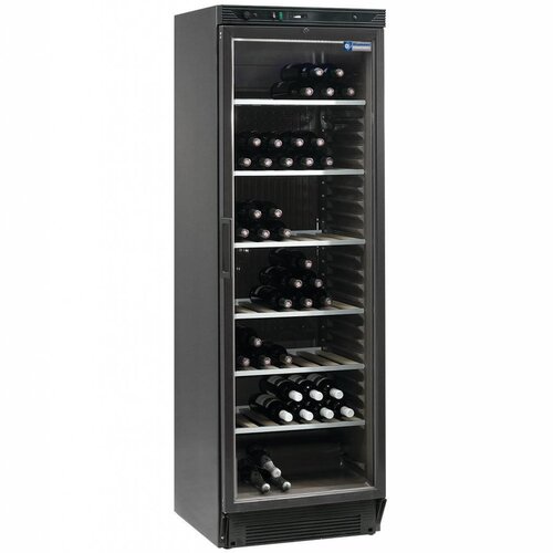 Diamond Vitrine cave à vin | Ventilée | 380 litres | Porte en verre | NOIRE | 595x595x(h)1940mm Diamond Vitrine cave à vin | Ventilée | 380 litres | Porte en verre | NOIRE | 595x595x(h)1940mm