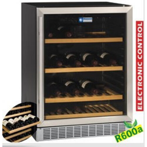 Diamond Vitrine cave à vin | Ventilée | 375 litres | porte en acier inox | BLACK | 160W | 595x570xh820mm