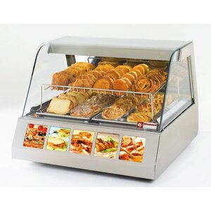 Diamond Vitrine chauffante Ventilée | INOX | 2 portes coulissantes | 2 x 1/1 GN | 800xx730x(h)600mm