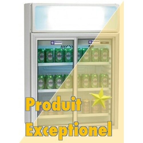 Diamond Vitrine de Comptoir | 100L | 2  portes coulissantes | 650x390x(h)930mm