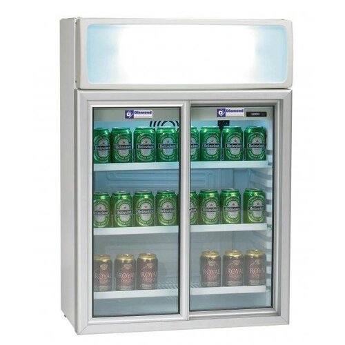 Diamond Vitrine de Comptoir | 100L | 2  portes coulissantes | 650x390x(h)930mm