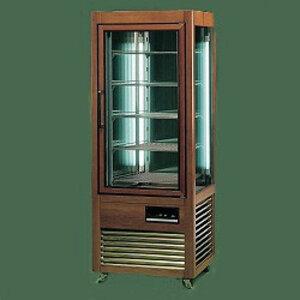 Diamond Vitrine exposition positive 4 faces vitrées | Cadre bois massif | 500 litres | 5 grilles | 70x73x(h)183cm