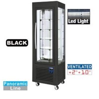 Vitrine Réfrigérée Anthracite | 360 litres | 5 Plateaux Tournants | 600x630x(h)1850mm