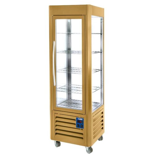 Diamond Vitrine Réfrigérée OR | 360 litres | 5 Plateaux Tournants | 600x630x(h)1850mm