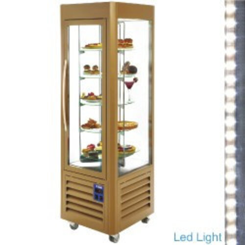Diamond Vitrine Réfrigérée OR | 360 litres | 5 Plateaux Tournants | 600x630x(h)1850mm