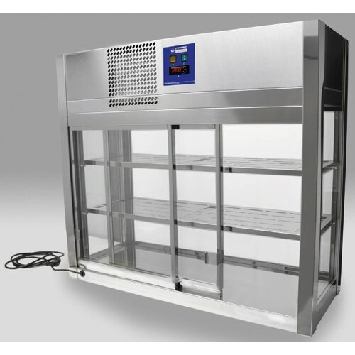 Diamond Vitrine réfrigérée | 4 faces vitrées | 2 portes coulissantes | 80x41x(h)92cm