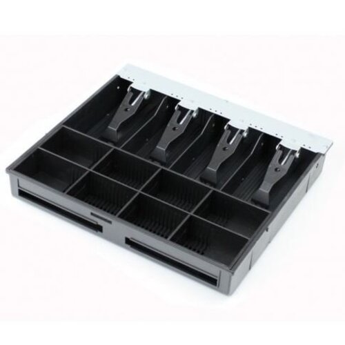 CHRselect Tiroir-Caisse |  Avant Tactile | Noir |  RED-410 Budget | 8 Pièces - 4 Billets (ABS) 2 Tirroirs | 410x415x110(h)mm