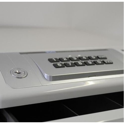 CHRselect Tiroir-Caisse | Avec Code Pin | ND-350 Blanc | 4 Pièces - 4 Billets | 354 x 418  x 165(h) mm