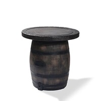 Tonneau | Table Basse de Terrasse | Marron| (H) 75 cm - Ø 100 cm | Lot de 2