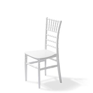 CHRselect Chaise de Mariage | Tiffany | Blanc | 4Kg | 430x410x(H)920 mm |Lot de 28