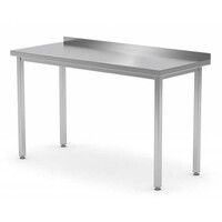 Table de Travail | Inox | Rebord | Sans Etagère Basse | 400(l)x700(p)mm | Choix de 16 Largeurs