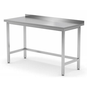 CHRselect Table de Travail | Inox | Rebord | Sans Etagère | HEAVY DUTY | 400(l)x600(p)mm | Choix de 16 Largeurs