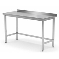 Table de Travail | Inox | Rebord | Sans Etagère | HEAVY DUTY | 400(l)x700(p)mm | Choix de 16 Largeurs