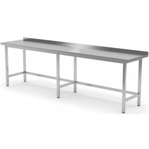 CHRselect Table de Travail | Inox | Rebord | Sans Etagère | HEAVY DUTY | 2000(l)x600(p)mm | Choix de 9 Largeurs