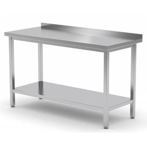 CHRselect Table de Travail | Inox | Etagère Basse | Rebord | HEAVY DUTY | 400(l)x600(p)mm| Choix de 16 Largeurs