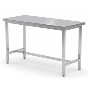 CHRselect Table de Travail | Inox Sans Etagère | avec Barres de Renforcement | HEAVY DUTY | 800(l)x800(p)mm | Choix de 12 Largeurs