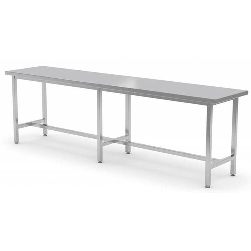 CHRselect Table de Travail | Inox Sans Etagère | avec Barres de Renforcement | HEAVY DUTY | 800(l)x800(p)mm | Choix de 12 Largeurs