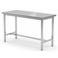Table de Travail | Inox Sans Etagère | avec Barres de Renforcement | HEAVY DUTY | 800(l)x800(p)mm | Choix de 12 Largeurs